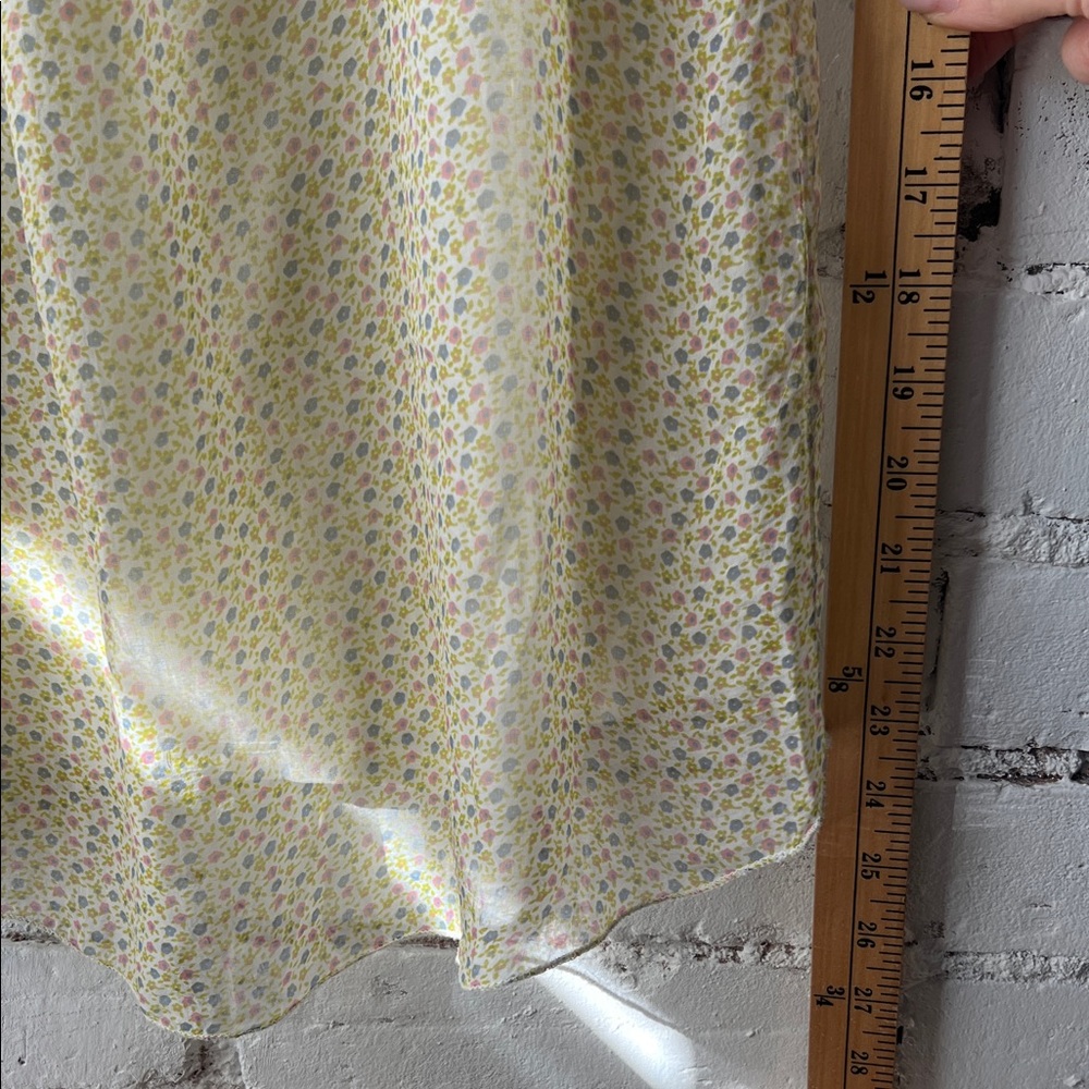 SILK Sunshine Floral Sleeveless Chiffon Camisole in Pale Yellow - Picture 12 of 13